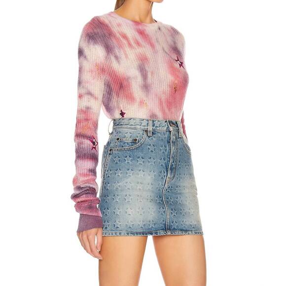 NEW AMIRI tie dye stars sweater in multicolor